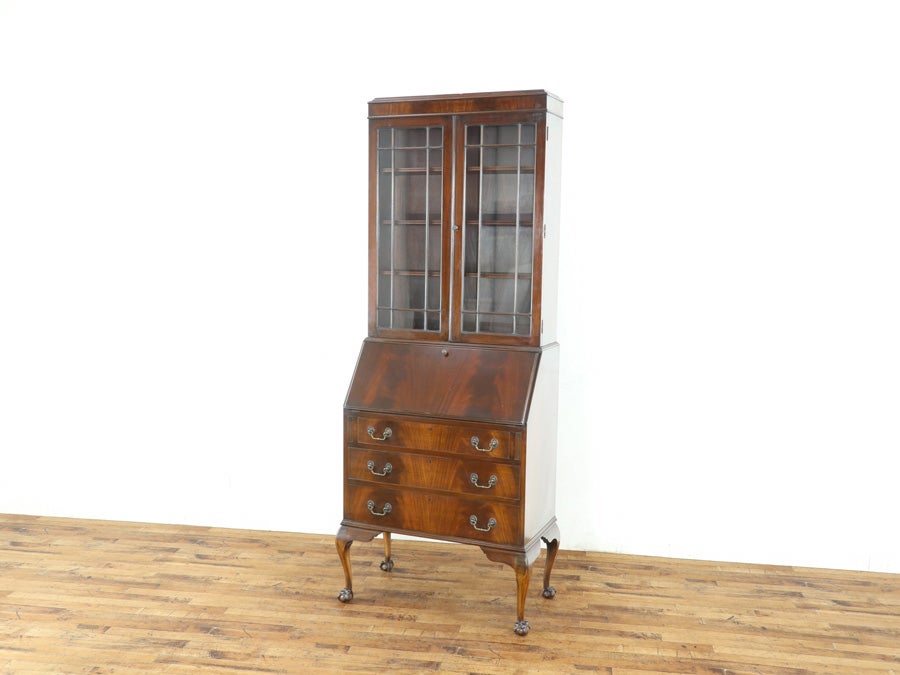 珍しいマホガニーのお品 ボールアンドクロウフットブックビューロー 80753