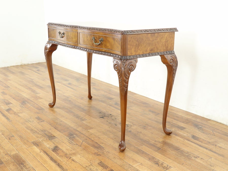 クォータリングが美しい 引き出し付きコンソール 80875