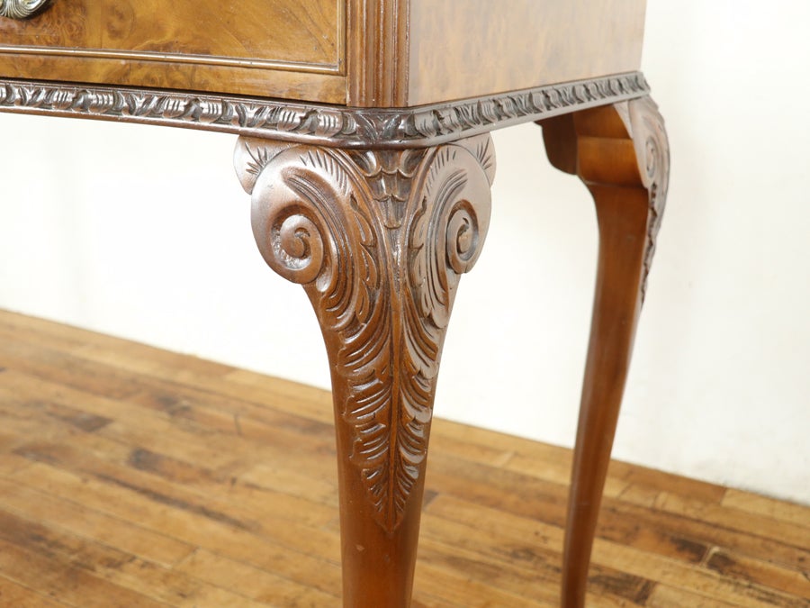 クォータリングが美しい 引き出し付きコンソール 80875