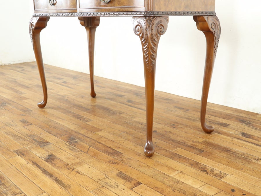 クォータリングが美しい 引き出し付きコンソール 80875