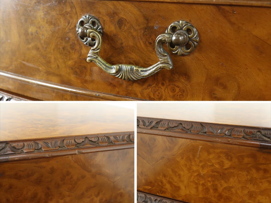 クォータリングが美しい 引き出し付きコンソール 80875