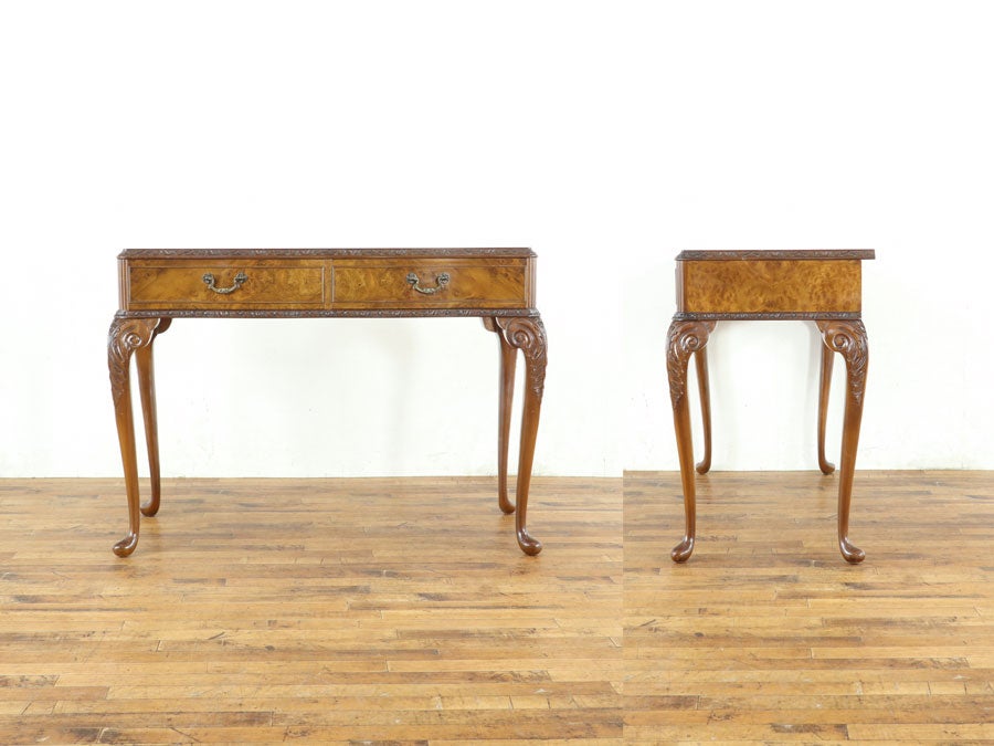 クォータリングが美しい 引き出し付きコンソール 80875