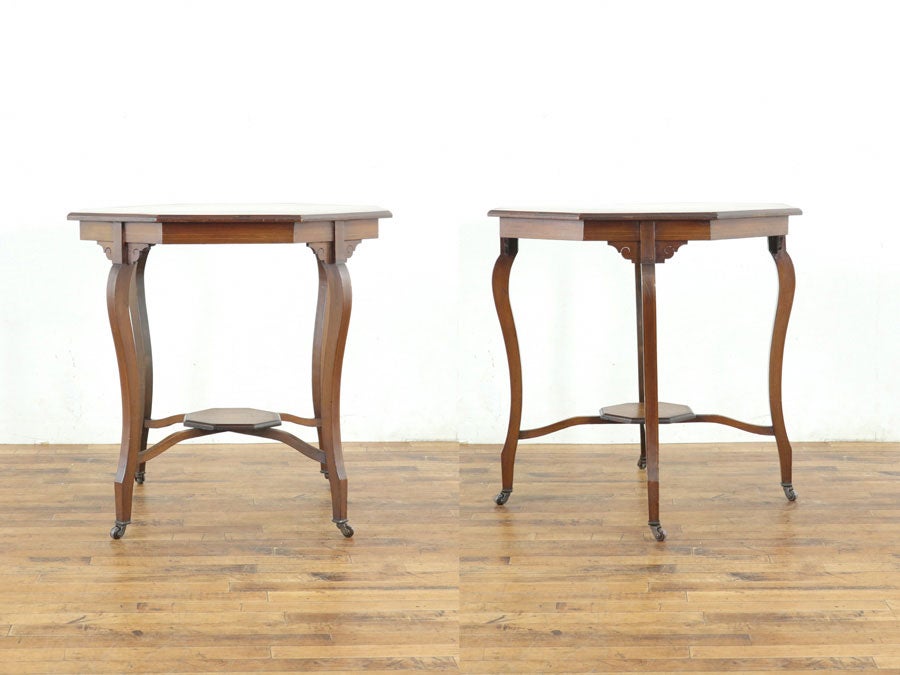 八角形の特徴的な天板形状 エドワーディアン ウィンドウテーブル 80704