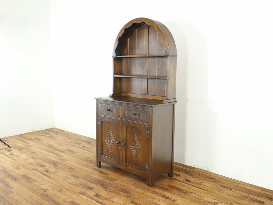 丸い屋根がかわいい カップボード 80707