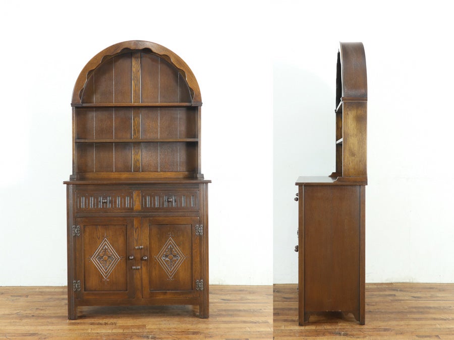 丸い屋根がかわいい カップボード 80707