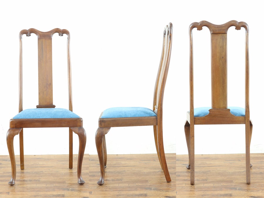 張替済クイーンアンダイニングチェア 80670c<br>在庫2脚