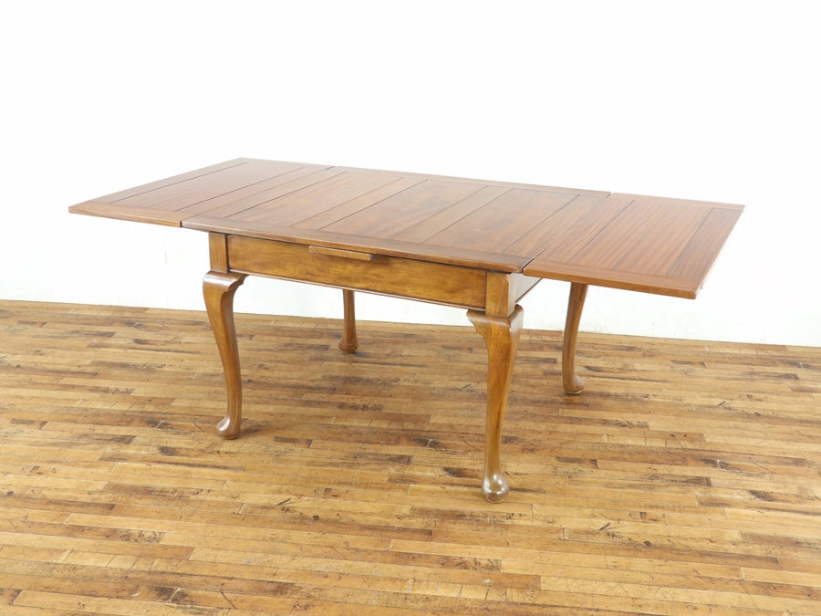 美しいマホガニーの杢目 クイーンアンドローリーフテーブル 80765