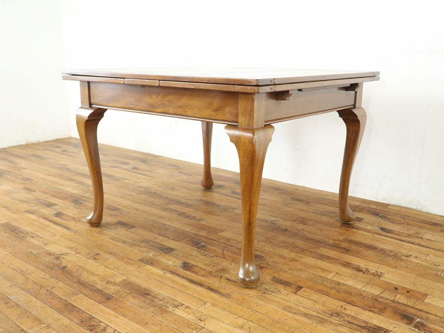 美しいマホガニーの杢目 クイーンアンドローリーフテーブル 80765