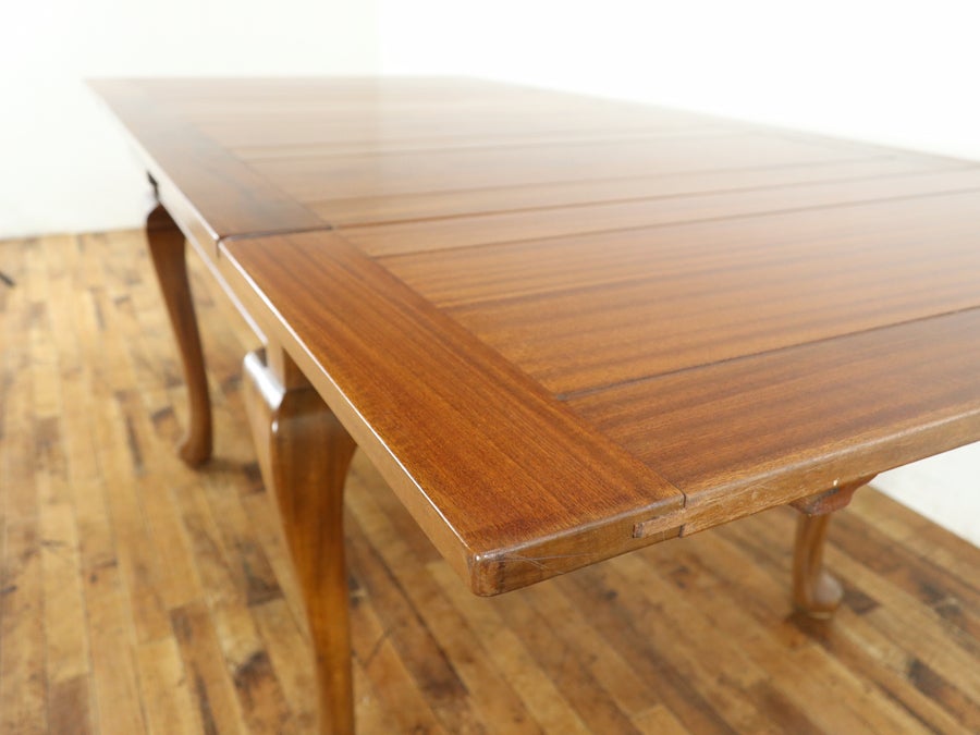 美しいマホガニーの杢目 クイーンアンドローリーフテーブル 80765