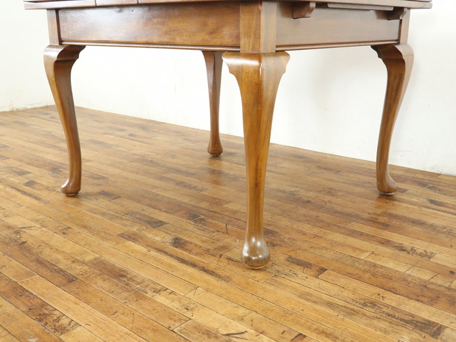 美しいマホガニーの杢目 クイーンアンドローリーフテーブル 80765