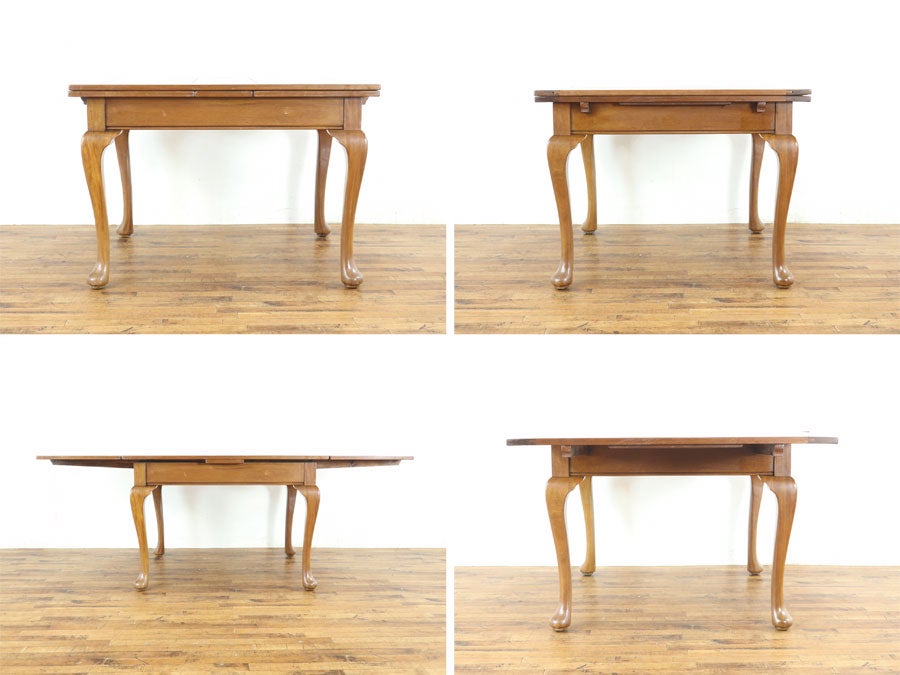 美しいマホガニーの杢目 クイーンアンドローリーフテーブル 80765