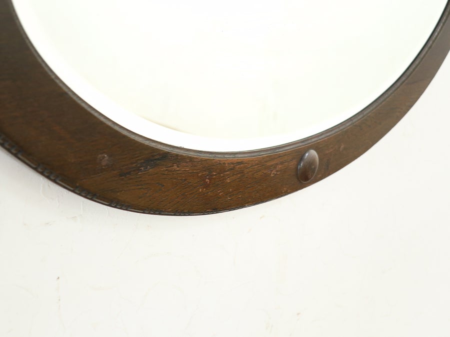 楕円形の独特の存在感 ウォールミラー 80664