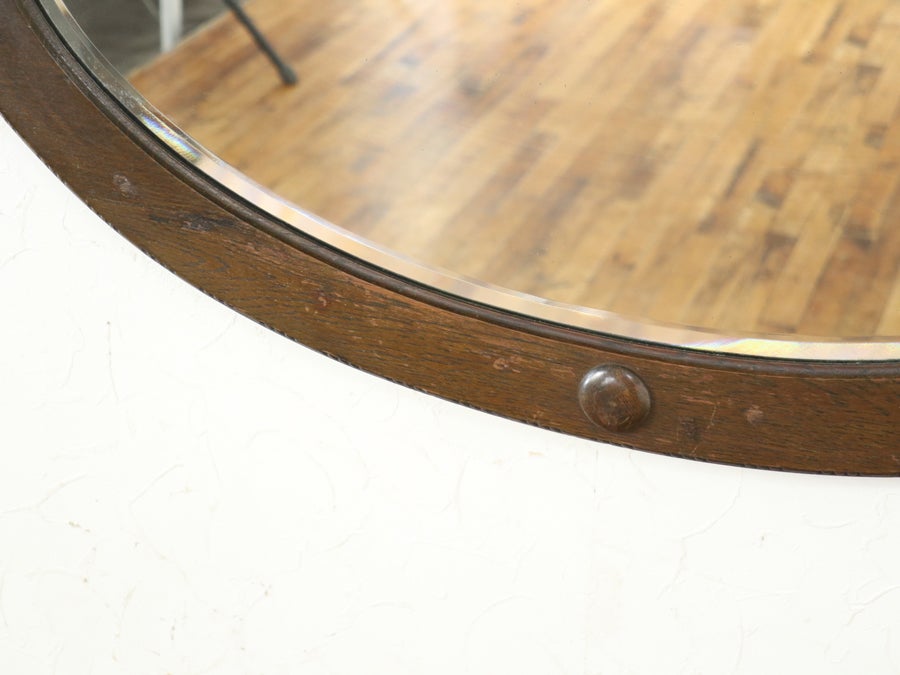 楕円形の独特の存在感 ウォールミラー 80664