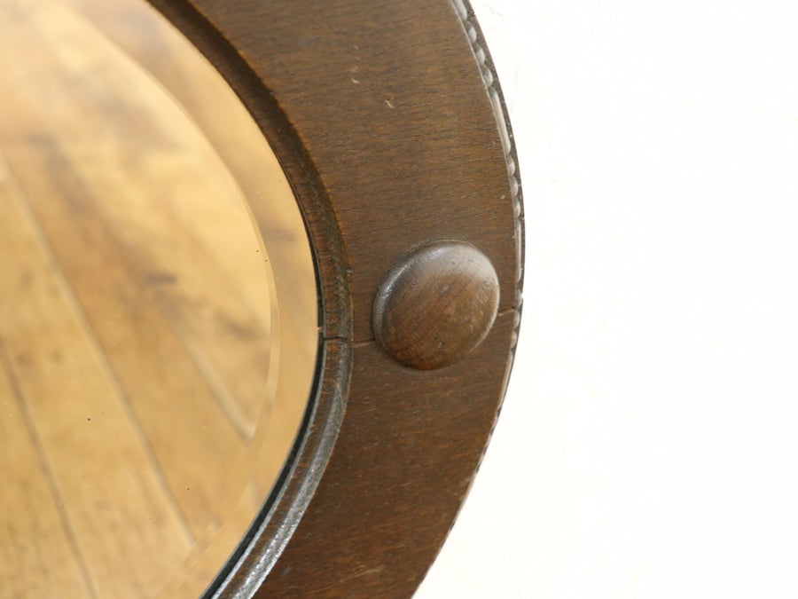 楕円形の独特の存在感 ウォールミラー 80664