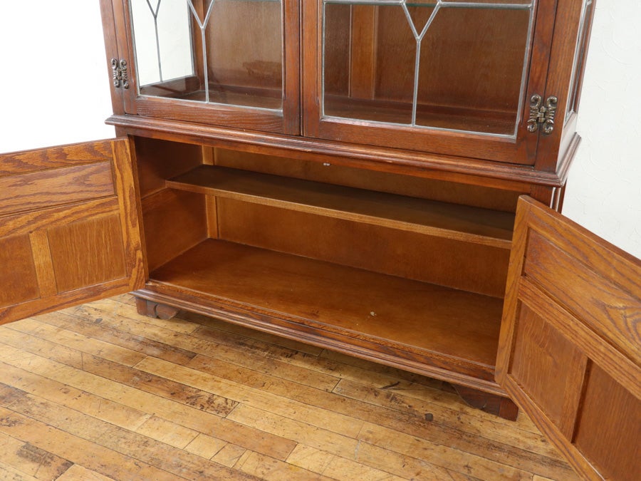 側面にもステンドグラス 人気のold charm 横幅広めのショーケース 80850